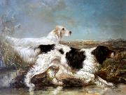 Verner Moore White Typical Verner Moore White hunt scene featuring dogs Sweden oil painting artist